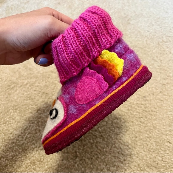 Handmade Wool Owl Slippers - Picture 5 of 8